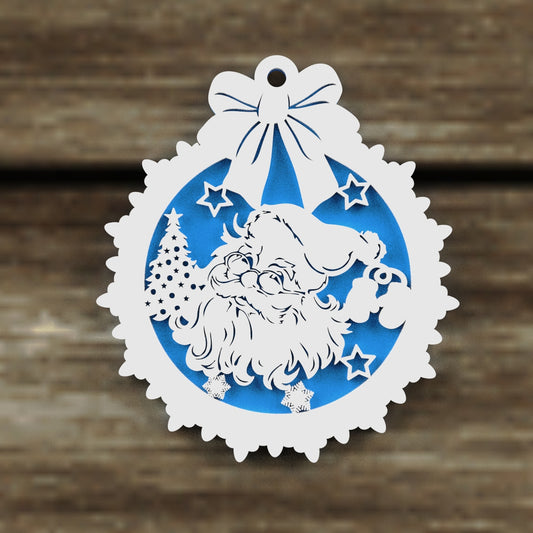 Christmas Ornaments vectors, Template Decoration SVG DXF Ai PDF