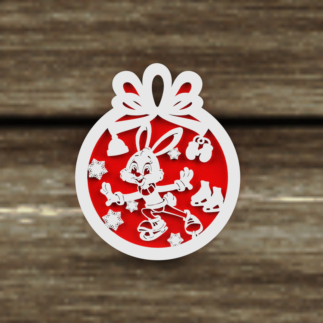 Christmas Ornaments vectors, Template Decoration SVG DXF Ai PDF