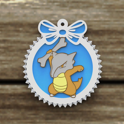 Christmas Ornaments vectors, Template Decoration SVG DXF Ai PDF