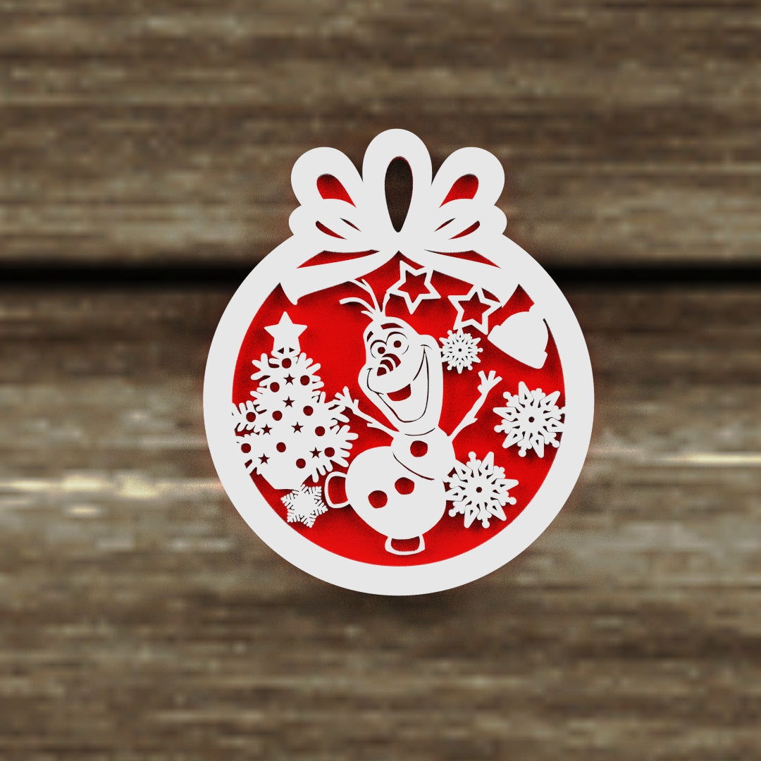Christmas Ornaments vectors, Template Decoration SVG DXF Ai PDF
