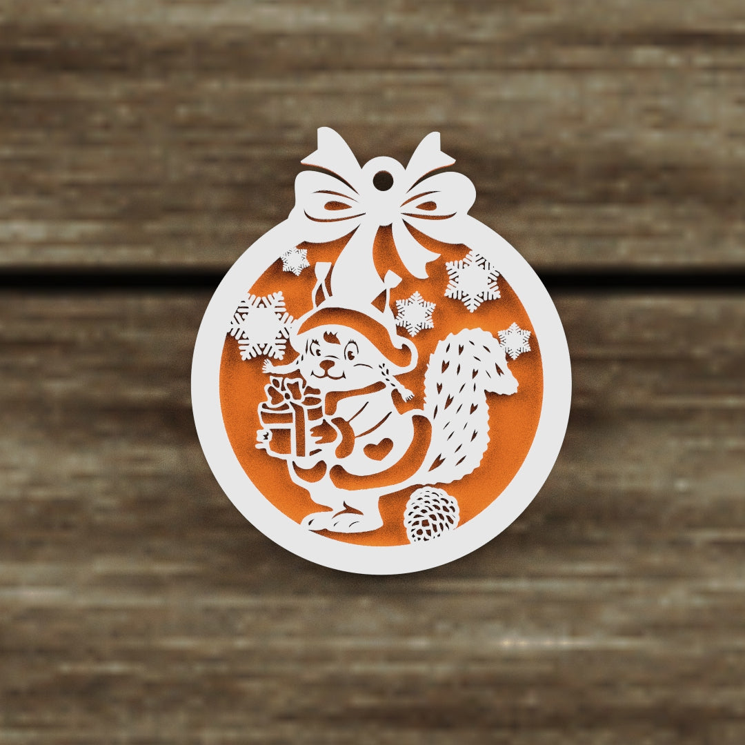 Christmas Ornaments vectors, Template Decoration SVG DXF Ai PDF