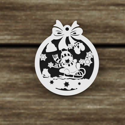 Christmas Ornaments vectors, Template Decoration SVG DXF Ai PDF