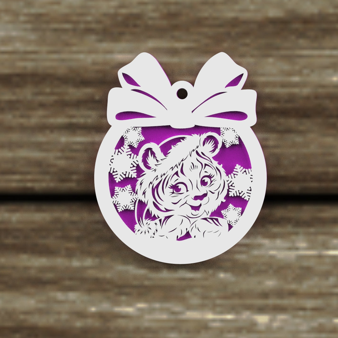 Christmas Ornaments vectors, Template Decoration SVG DXF Ai PDF