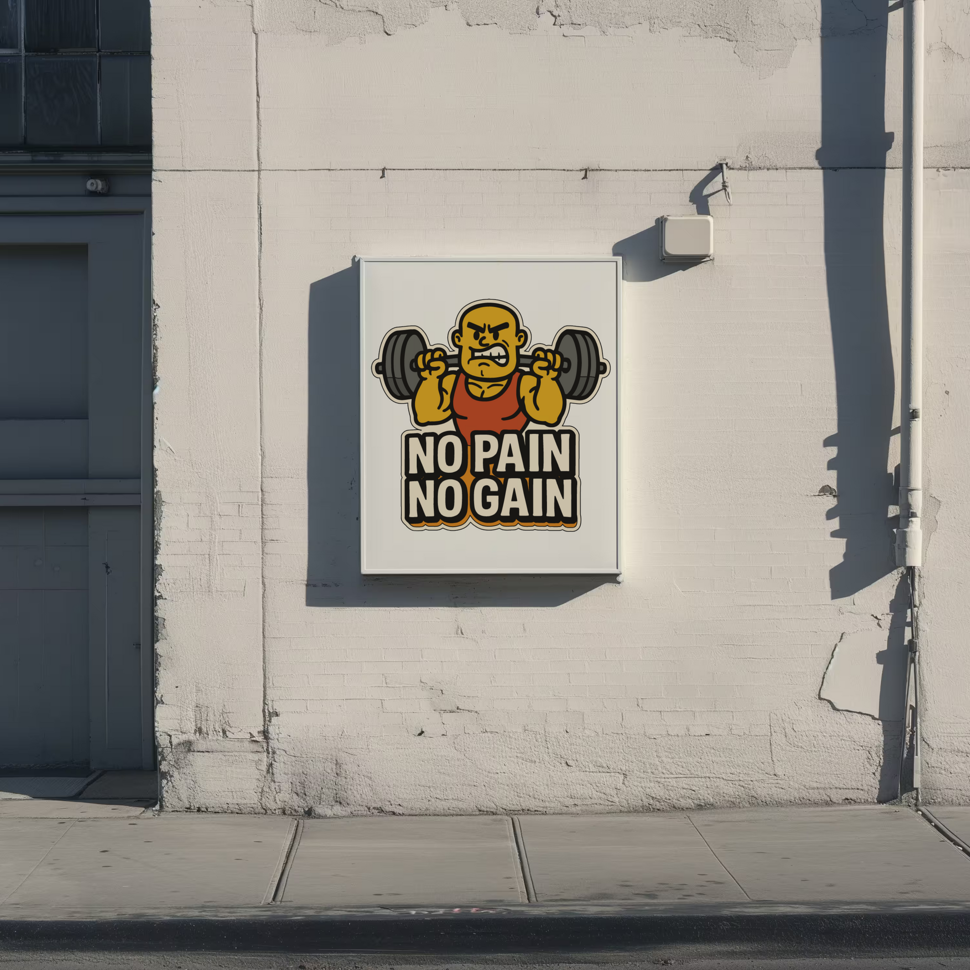 No Pain No Gain T-shirt Sticker