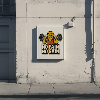No Pain No Gain T-shirt Sticker