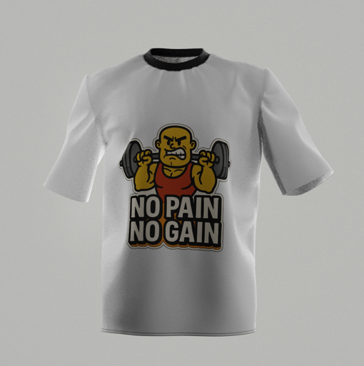No Pain No Gain T-shirt Sticker
